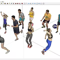 Group Of People Engaged In Various Sports Activities