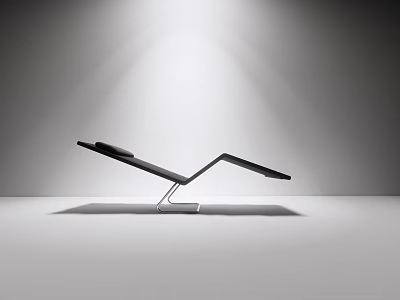 Modern Lounge Chair With Sleek Metal Frame And Minimalist Design In Neutral Setting 3d model