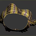 Yellow Purple White Plaid Kitchen Apron With Red Decorative Buttons