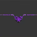 Purple Bat Winged Robot Game Movie Character Standing With Spread Wings