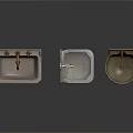 Vintage Bathroom Sinks With Wall Mounted Pedestal And Countertop Designs