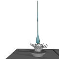 Modern Sculpture Water Drop Sculpture 3d model