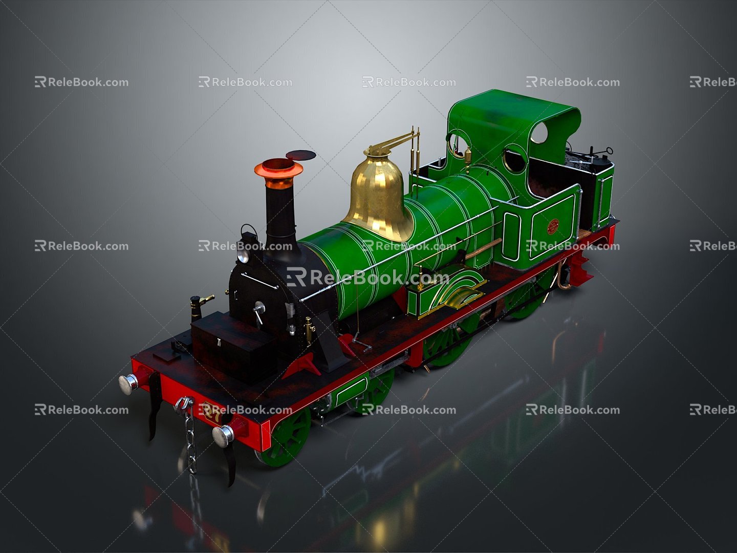 vintage train steam train train carriage locomotive head steam car carriage train modern vehicle 3d model