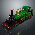 vintage train steam train train carriage locomotive head steam car carriage train modern vehicle 3d model