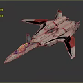 Sleek Silver Fighter Jet As Military Weapon With Red Black Accents And Aerodynamic Design