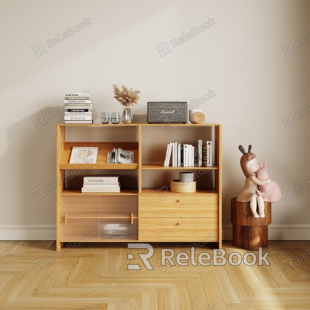 Modern Bookcase Bookcase Storage Decorative Cabinet model