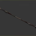 Ornate Dragon Decorated Long Handle Weapon With Intricate Metal Texture