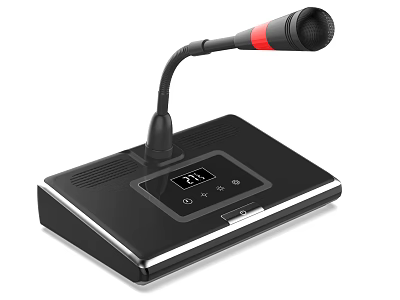 Black Headphone Speaker With Built in Microphone Digital Display And Control Buttons 3d model
