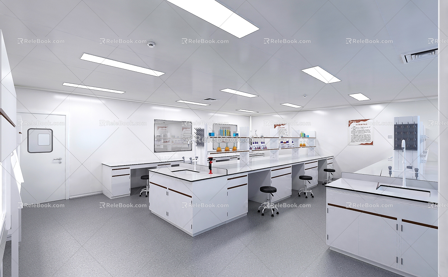 Training School Laboratory Sample Preparation Room model