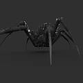Realistic Reptile 3D Model With Long Legs And Detailed Spiked Body Design