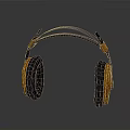 Modern Over Ear Headphones Featuring Circular Ear Cups And Orange Black Design
