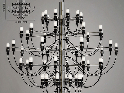 Modern chandelier 3d model