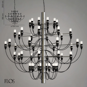 Modern chandelier 3d model