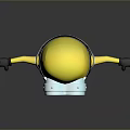Minion Character With Yellow Body Goggles Blue Overalls And Outstretched Arms