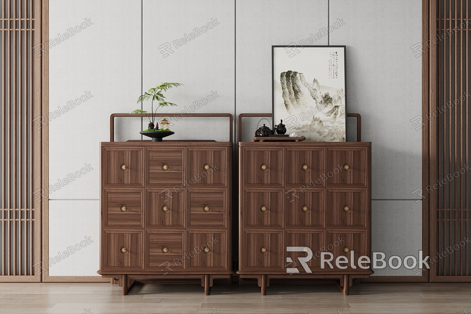 New Chinese-style Bucket Cabinet model