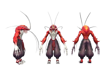 Shrimp Soldier Shrimp Monster Game 3d model