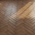 Herringbone Wood Flooring In Warm Brown With Natural Light