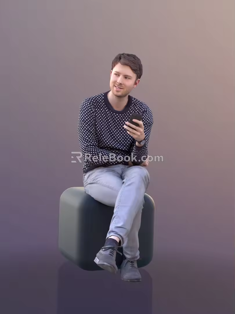 modern man 3d model