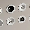 Downlights and Spotlights Various Styles With White Black Frames Round Design for Home Ceiling Lighting
