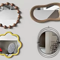 Diverse Stylish Mirrors With Round Oval Beaded And Wavy Frame Designs