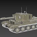 Light Colored Military Tank With Long Gun Barrel Tracks And Turret Equipment