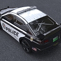 Skull Horse Police Car Edition Round Prototype Mitsubishi evox Car 3d model