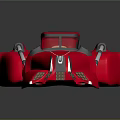 Red Retro Concept Car With Sleek Body Unique Design And Shiny Exterior