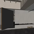 SPAZIO Modern Exhibition Hall With Open Space Marble Wall And Display Counter Design