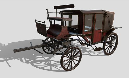 Vintage carriage 3d model