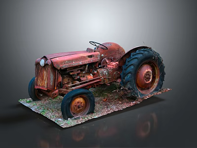 Modern Tractor Cartoon Tractor Type Tractor Agricultural Four Wheel Tractor 3d model