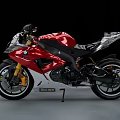 BMW Red White And Black Sports Motorcycle With Sleek Design And Dynamic Look