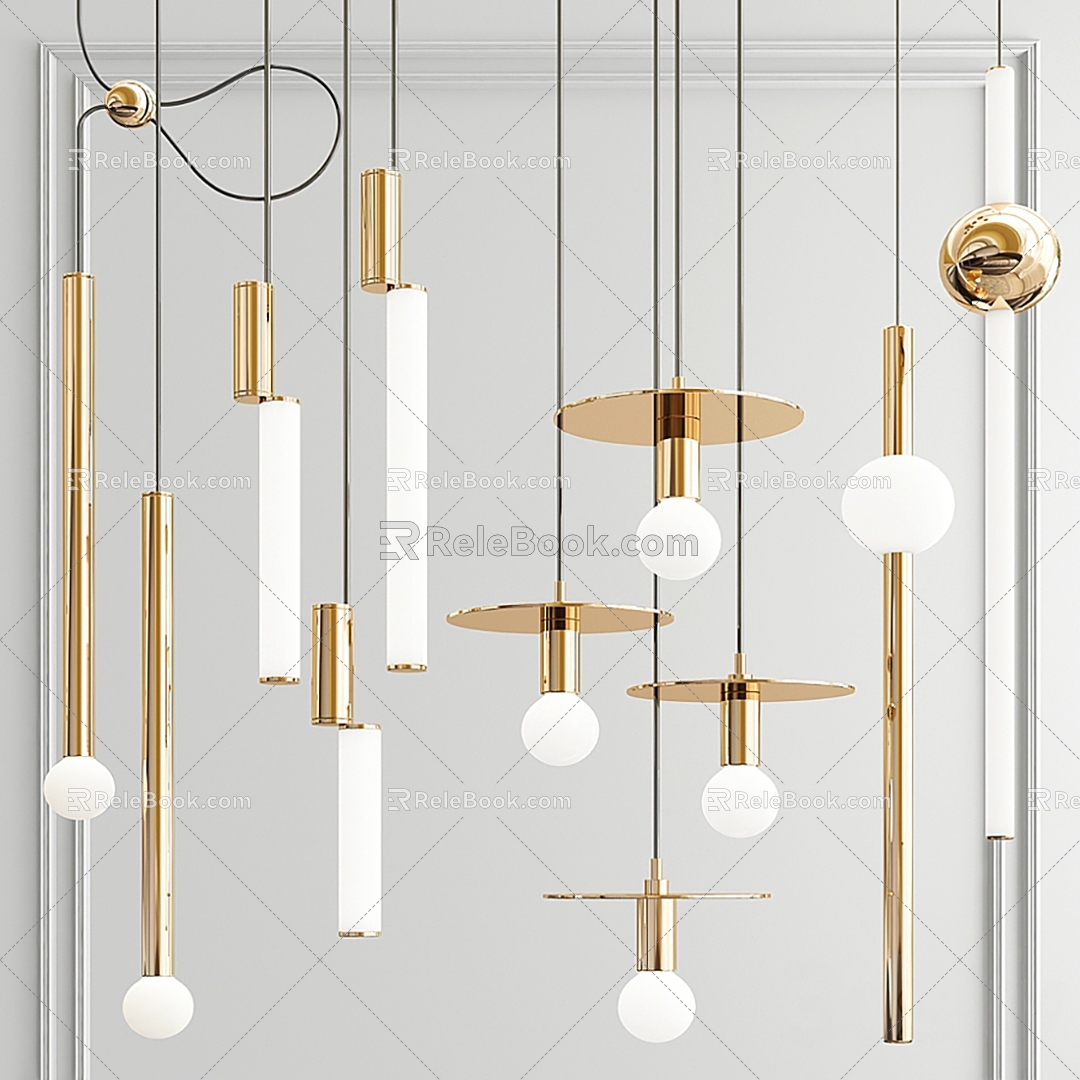 Modern Light Luxury Chandelier 3d model