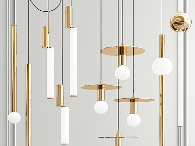 Modern Light Luxury Chandelier 3d model