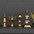 Modern Trophy Trophy Combo 3d model