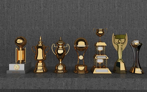 Modern Trophy Combo 3d model