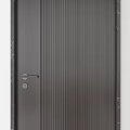 Three Modern Security Doors With Textured Surface And Various Handle Designs 3d model
