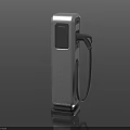 Automotive Parts Electric Vehicle Charging Station With Silver Body And Display Screen