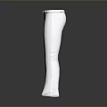 White Straight Leg Pants With Adjustable Belt For Casual Formal Wear