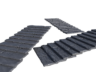 Bluestone Steps Landscape Park Steps Natural Slab Steps Old Slab Steps Stone Steps Rural Stone Steps Old Strip Stone Block Stone Old Slab 3d model