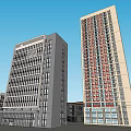 Modern Commercial Complex With Multi Storey Retail Shops Open Spaces And High Rise Buildings