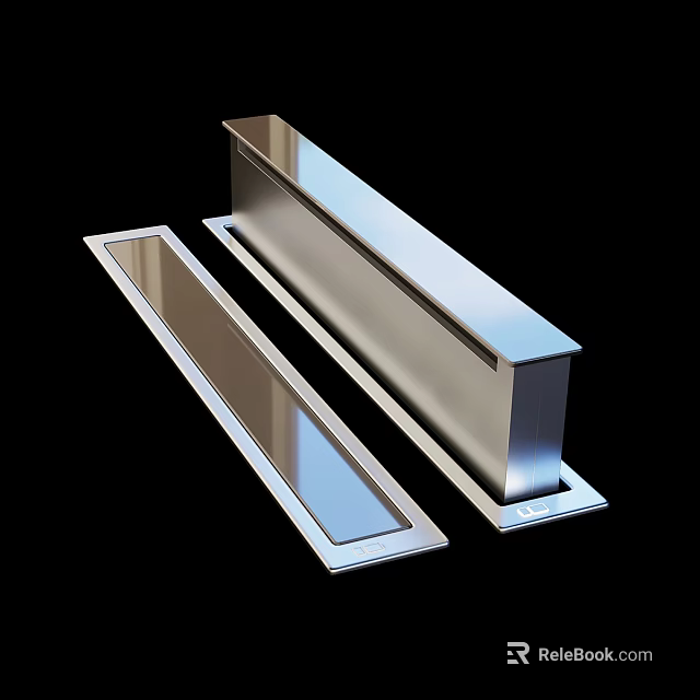 Smart Machine Structural Metallic Strips With Smooth Reflective Silver Surfaces 3d model