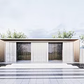 Modern gate High-end residential area gate 3d model