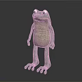 Cute Green Frog Stuffed Doll With Big Eyes And Woven Body Texture
