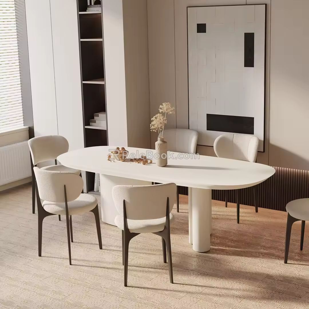 Modern table combination 3d model