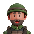 Modern Soldier Cartoon Soldier Cartoon Soldier Cartoon Soldier Cartoon Man 3d model