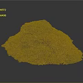 Natural Brown And Green Debris Pile With Crushed Texture On Gray Background