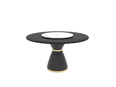 Modern Dining Table Round Dining Table 3d model
