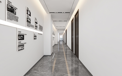 Office Corridor 3d model