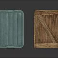 Practical Plastic Storage Box and Wooden Crate for Home Storage Solutions