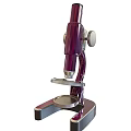 Purple Laboratory Microscope With Adjustable Knobs And Metal Stage For Scientific Use